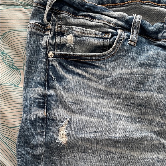 Silver Jeans Light Blue Distressed Denim Shorts - Picture 3 of 6